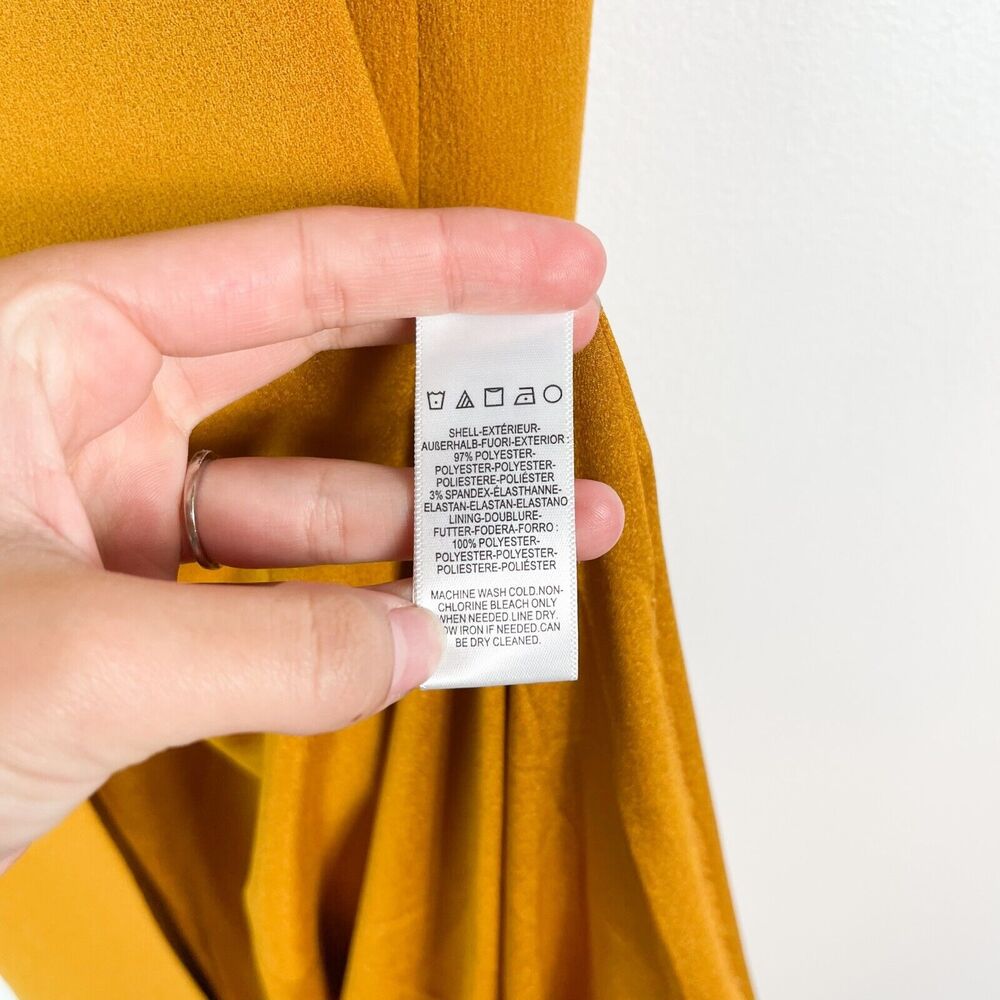 Dress The Population NWOT Yellow Brooke Twist Front Gown In Honey Maxi Dress S - Picture 4 of 5